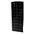 Alpine Hanging Magazine Rack With Adjustable Pockets, 51"H x 20"W x 4"D, Black/Clear 1 thumbnail image