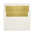 LUX Foil-Lined Invitation Envelopes A4, Peel & Press Closure, Natural/Gold, Pack Of 50
