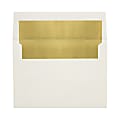 LUX Foil-Lined Invitation Envelopes A4, Peel & Press Closure, Natural/Gold, Pack Of 50 1 thumbnail image