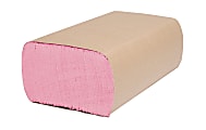 Cascades® Multifold Paper Towels, 9 1/8" x 9 1/2", 100% Recycled, Pink, 250 Sheets Per Pack, Set Of 16 Packs