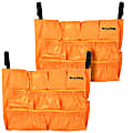 Alpine Caddy Bags For Large Round And Square Trash Cans, 12-Compartment, 19-1/2"H x 29"W x 1-3/4"D, Orange, Pack Of 2 Bags 1 thumbnail image