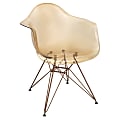 Lumisource Neo Flair Mid-Century Modern Chairs, Amber/Copper