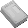 SKILCRAFT® Dual-ID Card Holders, 2-1/4" x 3-7/16", White, Pack Of 12 Holders