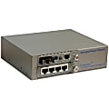 Omnitron Systems FlexSwitch 6551-2 Fast Ethernet Media Converter - 5 x RJ-45 , 1 x ST Duplex - 10/100Base-TX, 100Base-FX - External 1 thumbnail image