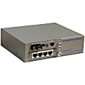 Omnitron Systems FlexSwitch 6551-2 Fast Ethernet Media Converter - 5 x RJ-45 , 1 x ST Duplex - 10/100Base-TX, 100Base-FX - External