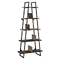 Bush Business Furniture Refinery 72"H A Frame Bookshelf, Rustic Gray/Charred Wood, Standard Delivery 1 thumbnail image