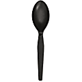 Genuine Joe Heavyweight Spoon - 1 Piece(s) - 1000/Carton - 1 x Spoon - Disposable - Textured - Black