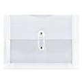 JAM Paper® Index Booklet Plastic Envelopes, 5 1/2" x 7 1/2", Button & String Closure, Clear, Pack Of 12 1 thumbnail image