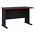 Bush Business Furniture Office Advantage 48"W Computer Desk, Hansen Cherry/Galaxy, Standard Delivery