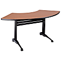 Mayline® Group Training Table, Crescent Shaped, 28 3/4"H x 67"W x 24"D, Pearwood 1 thumbnail image