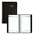 Brownline® Ecologix® Daily Appointment Book. 8 1/2" x 5", 100% Recycled, FSC® Certified, Black, January to December 2021