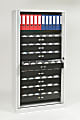 Bisley Steel/Polypropylene Premium Multimedia Tambour Cabinet, 8 Drawers, 78"H, Light Gray