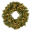 Pre-Lit Tiffany Fir Wreath, 24" Diameter, 50 Clear Lights