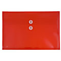 JAM Paper® Plastic Booklet Envelopes, Legal-Size, 9 3/4" x 14 1/2", Button & String Closure, Pink, Pack Of 12 1 thumbnail image