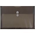JAM Paper® Plastic Booklet Envelopes, Legal-Size, 10 1/4" x 14 1/2", Button & String Closure, Smoke Gray, Pack Of 12 1 thumbnail image