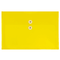 JAM Paper® Plastic Booklet Envelopes, Legal-Size, 9 3/4" x 14 1/2", Button & String Closure, Yellow, Pack Of 12 1 thumbnail image