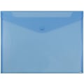 JAM Paper® Plastic Booklet Envelopes, Legal Size, 9 3/4" x 14 1/2", Snap Closure, Blue, Pack Of 12 1 thumbnail image
