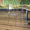 Flash Furniture Ghost Extra Wide Chairs, Clear, Set Of 4 Chairs