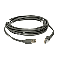 Zebra Straight Cable - 15 ft USB Data Transfer Cable - First End: 1 x 4-pin USB Type A - Male - Second End: 1 x USB Type A - Male - Black