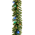 Battery-Operated Pre-Lit Norwood Fir Garland, 9' Long, 50 Multicolor LED Lights