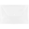JAM Paper® Plastic Booklet Envelopes, Legal Size, 9 1/2" x 14 1/2", Snap Closure, Clear, Pack Of 12 1 thumbnail image
