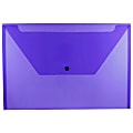 JAM Paper® Plastic Booklet Envelopes, Legal Size, 9 3/4" x 14 1/2", Snap Closure, Purple, Pack Of 12 1 thumbnail image
