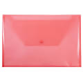 JAM Paper® Plastic Booklet Envelopes, Legal Size, 9 3/4" x 14 1/2", Snap Closure, Red, Pack Of 12 1 thumbnail image