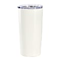 Gibson Home Marina Stainless Steel Thermal Tumbler With Acrylic Lid, 18 Oz, Cream