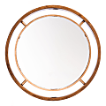 Zuo Modern Floating Round Mirror, 23 11/16"H x 23 11/16"W x 2"D, Gold