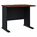 Bush Business Furniture Office Advantage 36"W Computer Desk, Hansen Cherry/Galaxy, Standard Delivery 1 thumbnail image