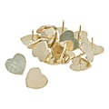 Realspace® Peggable Heart Push Pins, Gold, Pack Of 30 Pins