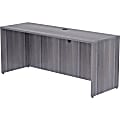 Lorell® 72"W Credenza Computer Desk, Weathered Charcoal 1 thumbnail image