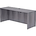 Lorell® 72"W Credenza Computer Desk, Weathered Charcoal
