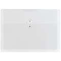 JAM Paper® Booklet Plastic Envelopes, Letter-Size, 9 3/4" x 13", Button & String, Clear, Pack Of 12 1 thumbnail image