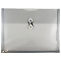 JAM Paper® Booklet Plastic Envelopes, Letter-Size, 9 3/4" x 13", Button & String Closure, Smoke Gray, Pack Of 12 1 thumbnail image