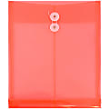 JAM Paper® Open-End Plastic Envelopes, Letter-Size, 9 3/4" x 11 3/4", Pink, Pack Of 12