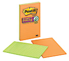 Post-it® Super Sticky Lined Notes, 5" x 8", Marrakesh Collection, 45 Sheets Per Pad, Pack Of 2 Pads 1 thumbnail image