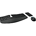 Microsoft® Sculpt Ergonomic Wireless Keyboard & Mouse, Contoured/Curved Full Size Keyboard, Black, Ambidextrous Laser Mouse 1 thumbnail image