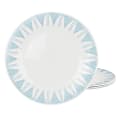 Ultra By Gibson Piper Point 4-Piece Round Tempered Opal Glass Dinner Plate Set, 10” x 10” x 3/4”, Blue 1 thumbnail image