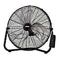 Lasko® Stanley® 20" 3-Speed High Velocity Floor or Wallmount Fan with Remote Control, 22"H x 22"W x 7"D, Black 1 thumbnail image