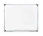 MasterVision® Earth Platinum Pure White™ Magnetic Dry-Erase Whiteboard, 24" x 36", Aluminum Frame With Silver Finish 1 thumbnail image