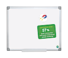 MasterVision® Earth Platinum Pure White Magnetic Dry-Erase Whiteboard, 48" x 72, Aluminum Frame With White Finish