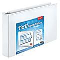 Cardinal® Slant-D® Ring Tabloid ClearVue™ 3-Ring Binder, 2" D-Rings, 64% Recycled, White 1 thumbnail image