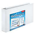 Cardinal® Slant-D® Ring Tabloid ClearVue™ 3-Ring Binder, 3" D-Rings, 64% Recycled, White 1 thumbnail image