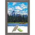 Amanti Art Picture Frame, 23" x 33", Matted For 20" x 30", Rustic Plank Gray Narrow