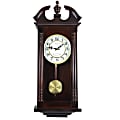 Bedford Clocks Wall Clock, 27-1/2”H x 11-3/4”W x 4-3/4”D, Cherry Oak