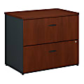 Bush Business Furniture Office Advantage Lateral File Cabinet, 36"W, Hansen Cherry/Galaxy, Standard Delivery