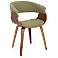 LumiSource Vintage Mod Chair, Walnut/Green