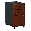 Bush Business Furniture Office Advantage 21"D Vertical 3-Drawer Mobile File Cabinet, Hansen Cherry/Galaxy, Delivery