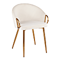 LumiSource Claire Accent/Dining Chair, Cream/Gold 1 thumbnail image